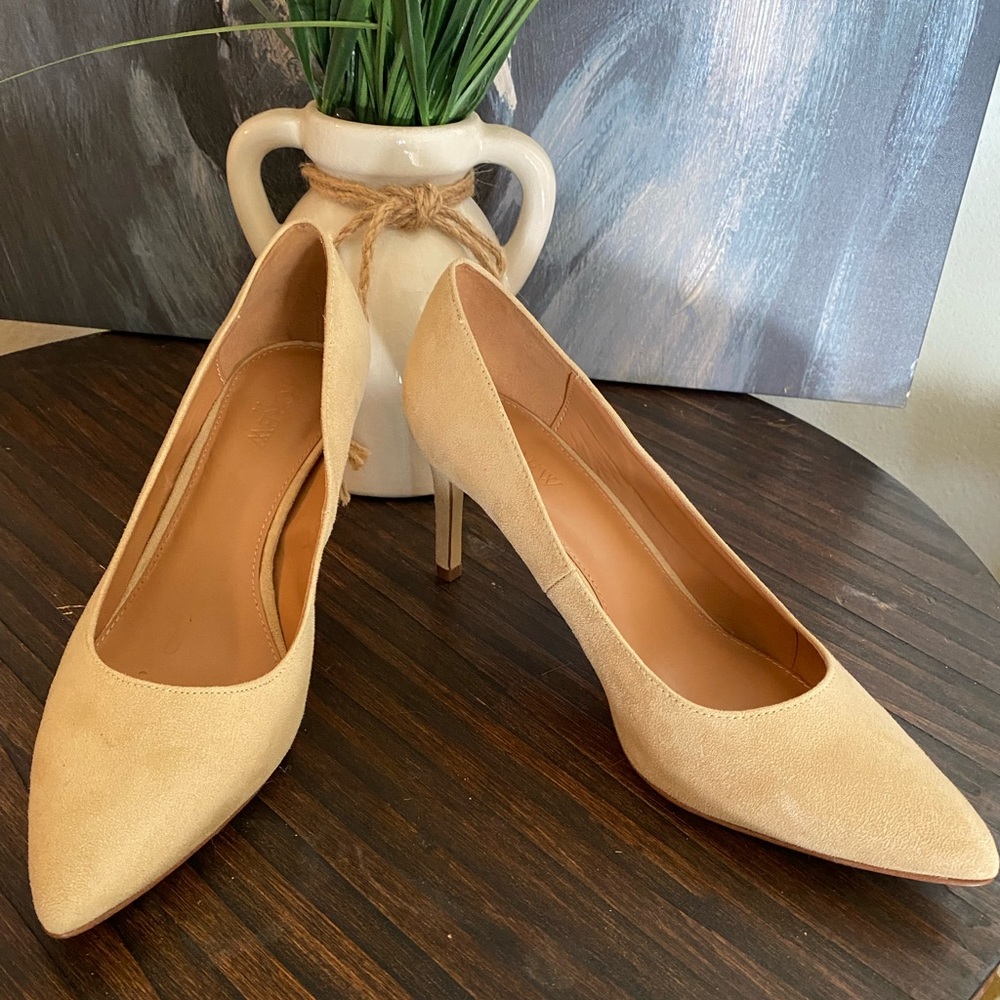 J. Crew Faux-Suede Heeled Pumps